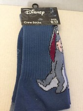 NEW Disney Winnie the Pooh Eeyore Unisex Crew Socks Size 9-13