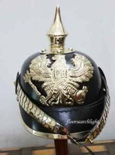 PICKELHAUBE DEUTSCHER HELM PREUSSISCHES LEDER WWI MIT ENLIST SPIKE KINNSKALA