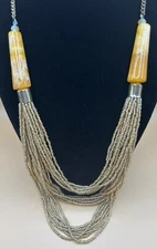 Charming Charlie Seed Bead Necklace 21.5-24.5 Inches 