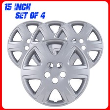 15 Push-on Set Of 4 Wheel Cover Hubcaps For 2005-2008 Toyota Corolla -silver