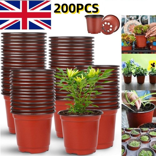 100/200Pcs Small Nursery Pots Plastic Flower Pot: Plant Seeding Pots for Garden - Picture 16 of 22