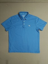 Tommy Bahama Island Zone Polo Shirt Mens Large L Aloha Supima Patriotic Logo