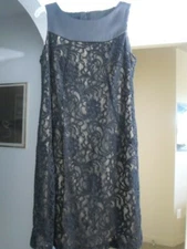Dress-AB Studio brand-size 12- Black and Gold- Lacy Nylon  Polyester blend