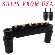 Black Tune-O-Matic Bridge w/ Roller Saddles for Epiphone Les Paul, SG, ES, Dot