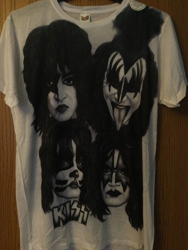 Kiss - 2016 Polyester Shirt - Dye Sublimated - White - XL - Logo Vision