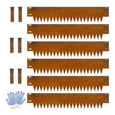 6-INCH Corten Steel Landscaping Edging Metal Garden Edging for Outdoor Yard 20FT