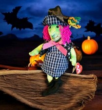 Vintage 2000 ty Scary the Witch Halloween Beanie Baby Plush Stuffed Toy Reitred