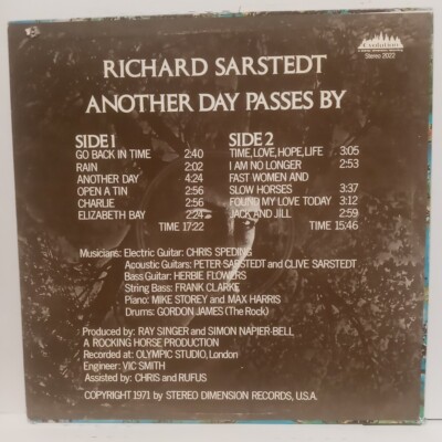 Richard Sarstedt – Another Day Passes By 1971 Vinyl LP13 | eBay