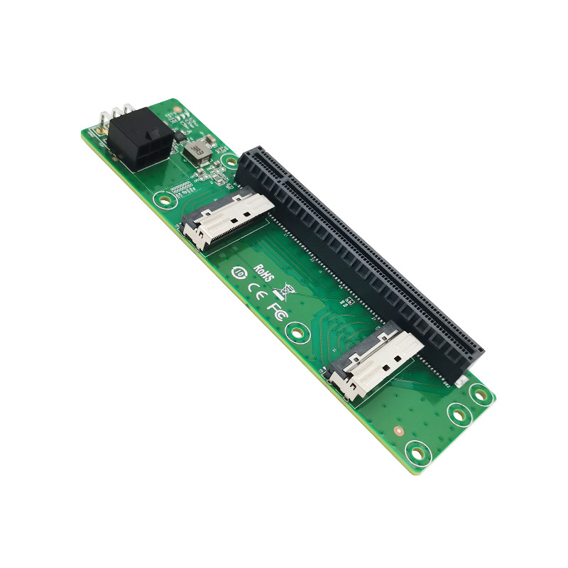 Shinreal PCIE5.0 2 Port MCIO 8I to PCIe x16 Slot Adapter ---XIC 0516PE