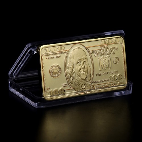 1 oz - $ 100 banconota americana lingotti d'oro regalo monete commemorative belle - Foto 7 di 12