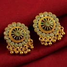 New Indian Bridal Gold Plated Stud Earring Traditional Wedding Fashion Jewelry