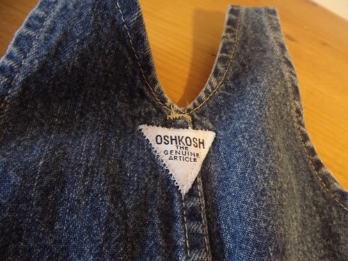 NEW OshKosh B'Gosh BABY BLUE JEAN BIB OVERALL SHORTS 3-6 MOS NWT - Picture 6 of 8
