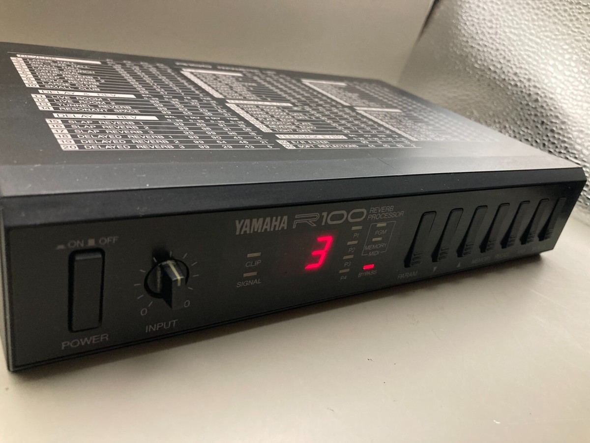YAMAHA R100 Reverb Processor Vintage Tested Used Made in