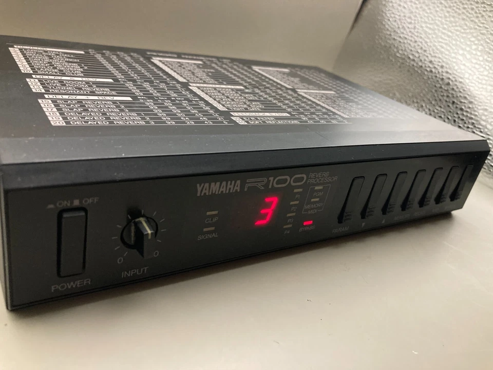 YAMAHA R100 Reverb Processor Vintage Tested Used Made in Japan - Image 4 of 4
