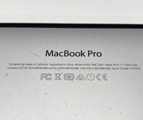 2015 Apple MacBook Pro 13 Intel Core i5 2.7GHz 8GB RAM 128GB SSD A1502 - Picture 8 of 11