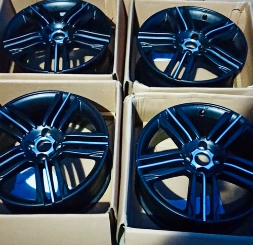 x4 llantas ford citroen peugeot 7,5x18 4x108 negro pulido - Imagen 3 de 11