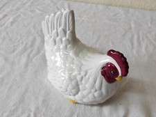 Ancien Objet décoratif POULE en Céramique 14 x 8,5cm par 12,5cm de haut