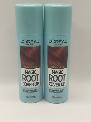 Lot Of 2 L'Oreal Paris Magic Root Cover Up Temporary Spray Vibrant Red