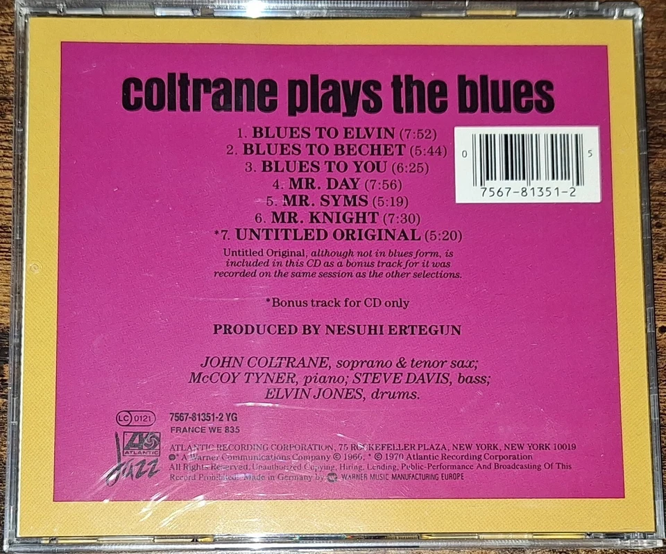 JOHN COLTRANE - COLTRANE PLAYS THE BLUES +1BonusTrack  CD - Bild 2 von 2