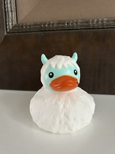 Rubber Duck White With Turquoise