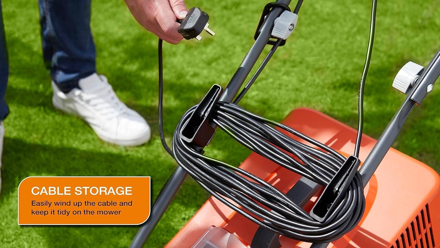 Flymo 970637601 Corded Rotary blades Lawnmower Orange for sale 