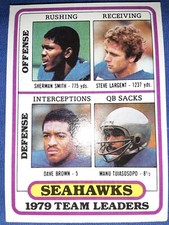 1980 Topps - Team Leaders Steve Largent, Dave Brown, Sherman Smith #57 (RC)