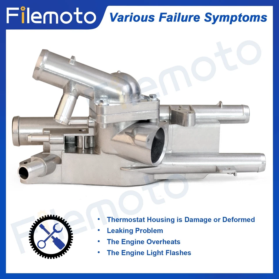 Conjunto de carcasa de termostato de refrigerante para 11-15 Kia Optima Sportage Hyundai Sonata 2.4 Foto 4 de 4