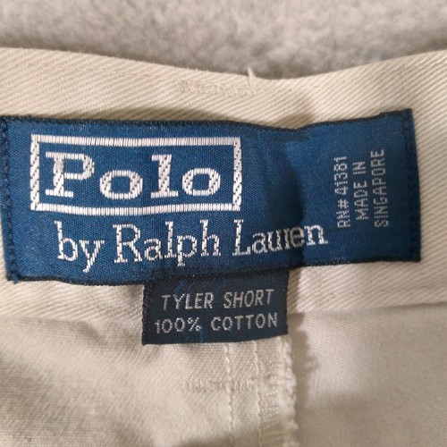 Polo Ralph Lauren Tyler Classic Chino Shorts Men 36 Khaki Pleated Front Pockets - Picture 4 of 10