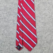 Brooks Brothers Makers Silk Cotton Neck Tie Repp Diagonal Stripes 58x4 STAINED