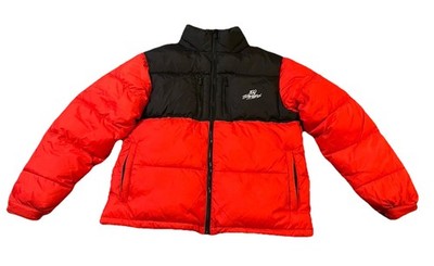 100 Thieves FW22 Puffer Jacket Red Black Mens Size Medium - Pristine!