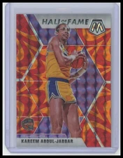 2019-20 Panini Mosaic #283 Kareem Abdul-Jabbar Reactive Orange
