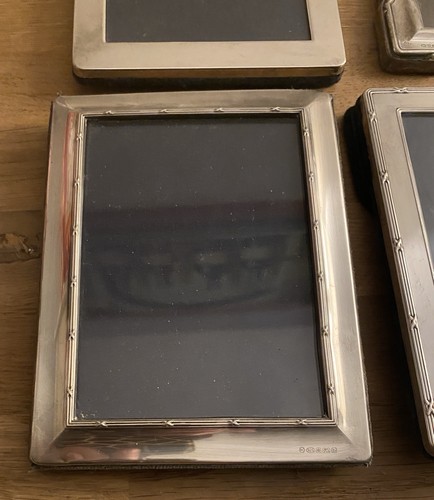 JOB LOT OF ANTIQUE ENGLISH SOLID HALLMARKED SILVER PHOTO FRAMES - Chester London - Picture 3 of 9