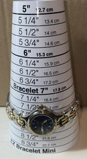 Guess Waterpro Watch Women 28mm Two Tone  Date 100m G65903L Blue dial  W-12
