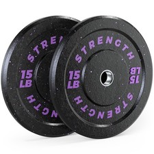 Bumper Plates Olympic Weight Plates Set 2-inch Rubber Weights for Barbell