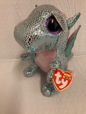 Ty Beanie Boos💜Holly The Dragon 6" Claires Exc New MWMT's