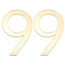 2 Pcs 2 Inch House Numbers Self-adhesive Acrylic Modern House Number Gold 9 