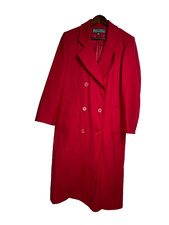 VTG Red 90s wool coat Double breasted academia corp core coat jacket size small