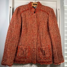 Chico's Fallen for Fall Saraih Tweed Blazer Jacket Women's Size 2 Large Vintage
