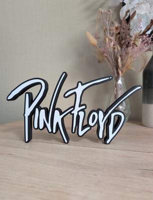 Pink Floyd 3D Logo Schild Regal Deko Rock Vinyl 22x11cm