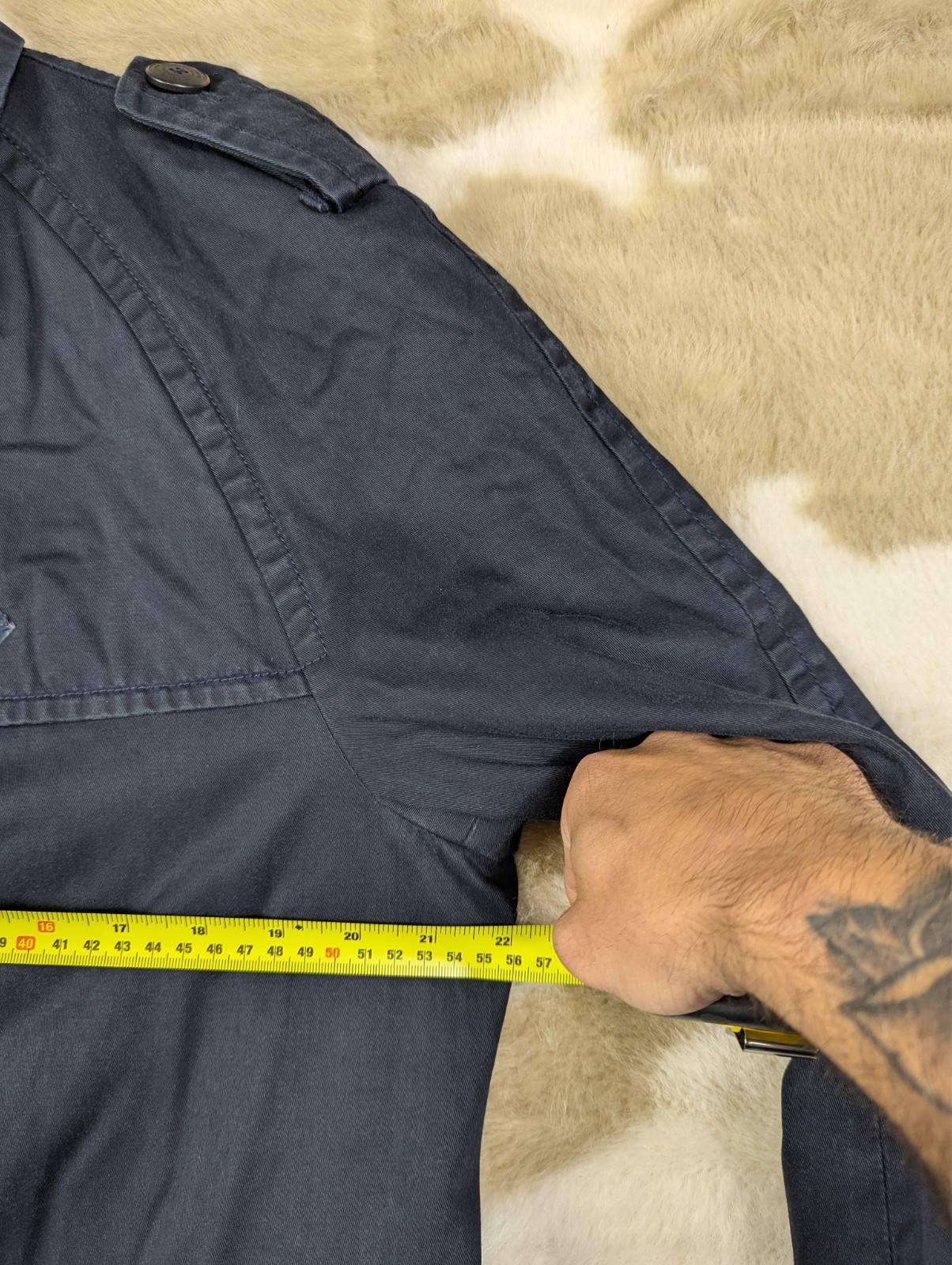Vintage Pirelli PZero 2000s Y2K Navy Size 50 / Large Double Breasted Trench Coat image 6
