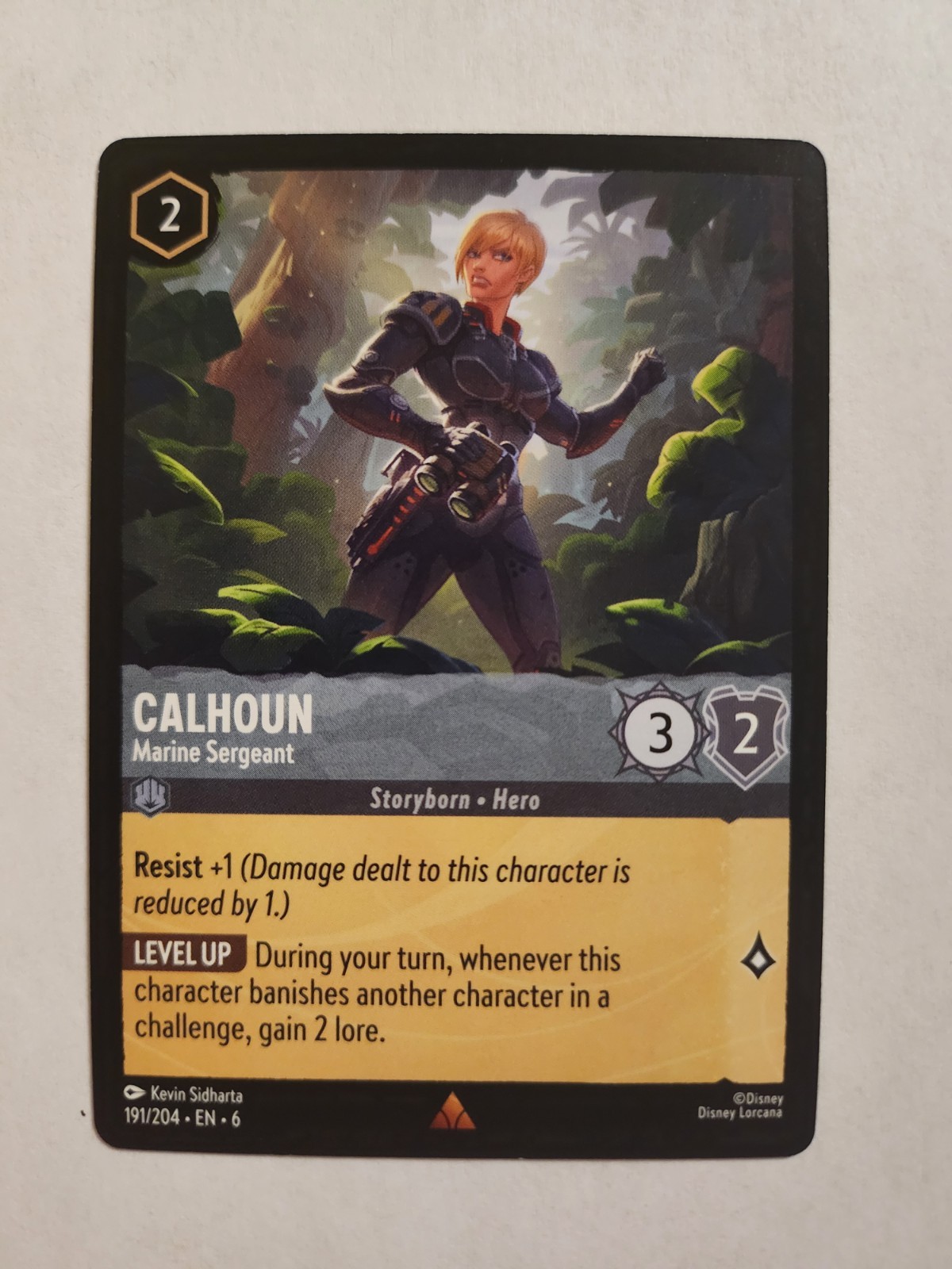 Calhoun - Marine Sergeant 191/204 Azurite Sea Rare NM Disney Lorcana