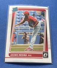 2021 Panini Donruss Optic Rated Rookie 83 Adonis Medina RC Philadelphia Phillies