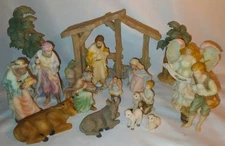 Christmas Nativity Set Roman Seraphim Classics Heaven On Earth 16 Piece 2001 