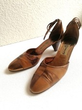 Pollini Pumps Ankle straps Fesselriemchen Patchwork 80er Vintage