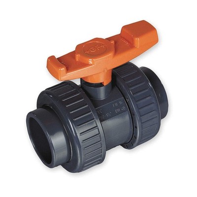 GF PIPING SYSTEMS 161375018 Manual 2-Way Ball Valve,NPT,PVC 1VGZ8