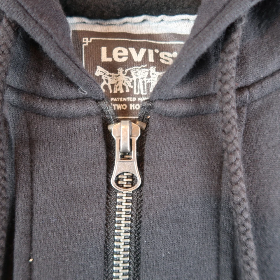 Vintage Y2K Levis Hoodie Rebel XL Sweatshirt Full Zip Jacket - Image 3 of 4