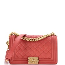 Chanel Boy Flap Bag Quilted Lambskin New Medium
