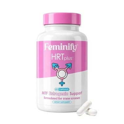 Feminify HRT+ Capsules for Estrogen - Top Bottom Curves Hair Skin Nails Feminini