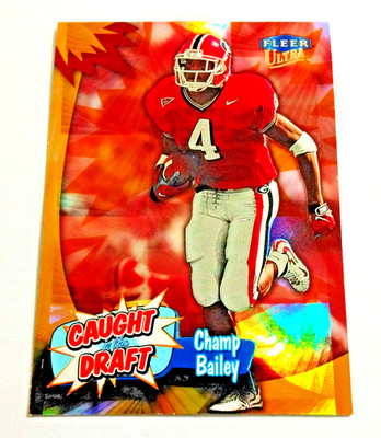 1999 Fleer Ultra CD4 Caught in The Draft Champ Bailey RC Bulldogs, Redskins  C25