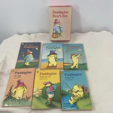 Paddington Bear's Box Michael Bond 1979 Armada Lions 6 Book Set complete 